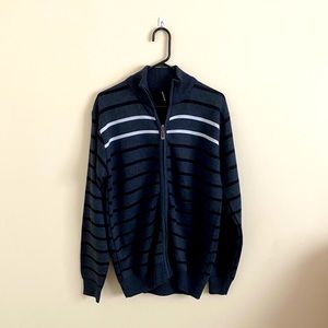 Men’s Full Zip Lightweight Sweater - True Rock